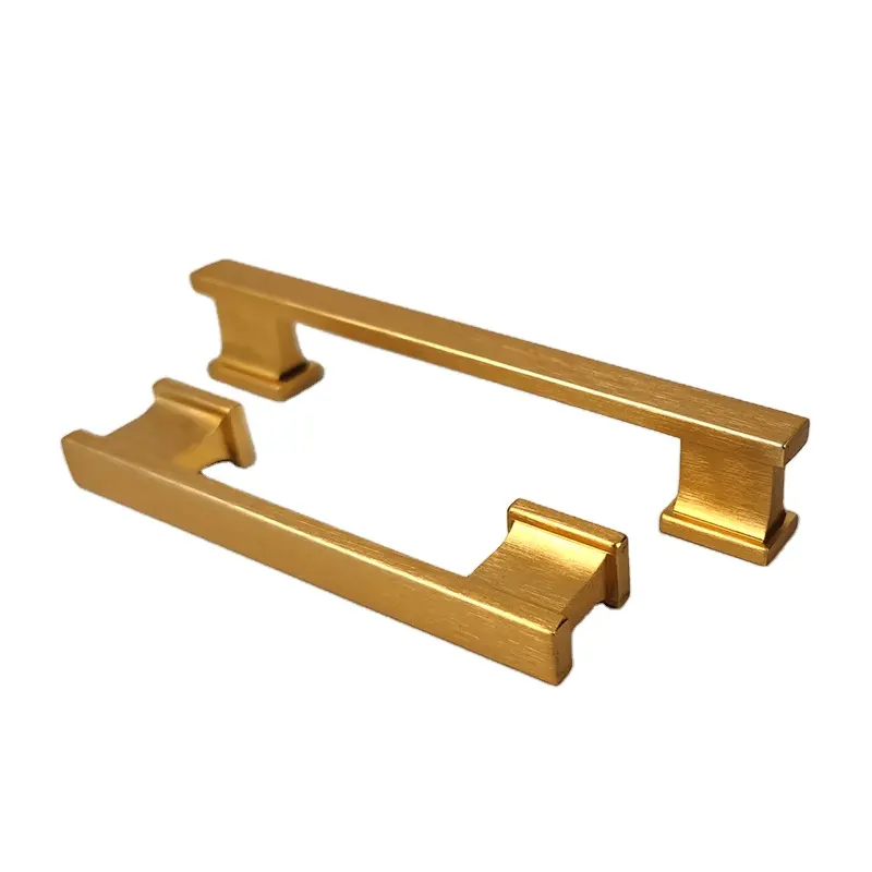 Custom Matte Black Brushed Gold furniture Cabinet Pulls Handles Kitchen Hardware aluminum alloy anodizing drawer door handle