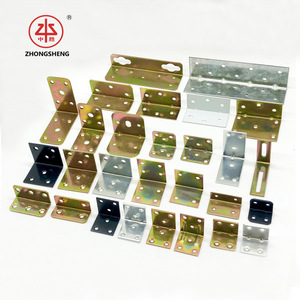 Support d'angle carré Zhong Sheng en acier laminé à froid plaqué, cornières en L à 90 degrés pour la connexion de meubles - Product Image 2