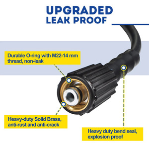 <span class=keywords><strong>Tuyau</strong></span> d'eau de laveuse électrique en PVC personnalisé lavage de voiture usage domestique 1/4 "<span class=keywords><strong>tuyau</strong></span> d'extension <span class=keywords><strong>haute</strong></span> <span class=keywords><strong>pression</strong></span> - Product Image 2
