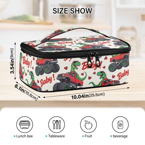 กล่องข้าวกลางวันอลูมิเนียมฟอยล์พิมพ์ลายการ์ตูนแบบกำหนดเองรักษ์โลก พร้อมกระเป๋าเก็บความร้อนสำหรับเด็ก - Product Image 2