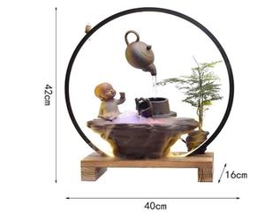 Fuente de Resina para Interiores, Pecera, Paisaje Artificial, Rocalla, Fuente de Agua, Adornos para Sala de Estar, Escritorio, Amuleto de la <span class=keywords><strong>Suerte</strong></span> - Product Image 4