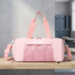 Custom Logo <b>Travel</b> Gym Duffle <b>Bag</b> Fashionable Soft Letter Design Lightweight Eco-Friendly Waterproof Shoes <b>Compartment</b> Polyester - Product Image 2