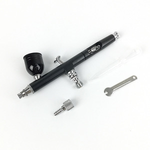 Airbrush Spray <b>Paint</b> Gun 130-0.5 Caliber Dual Action Gravity Feed Adjustable Speed Portable For Artwork Cake Makeup Nail Art - Product Image 2