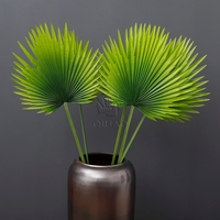 QiHao feuilles de palmier artificielles tropicales Monstera, fausse feuille de palmier verte avec tiges pour décoration de Table de fête Safari Jungle Hawaii
