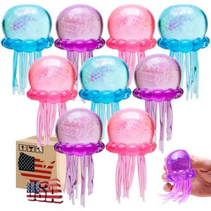 Juguete de Medusas para Apretar en la Playa, Juguete de TPR para Exteriores, Pelotas Antiestrés Simuladas, Juguete Sensorial para Aliviar el Estrés, Cubo para Niños, 60 Piezas - Product Image 4