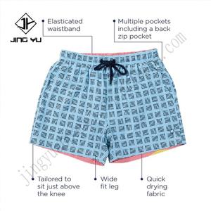 Men's Breathable 100% Polyester Men's Shorts <b>Swim</b> Shorts Quickly Dry Men's Swimming Shorts for Summer With Pockets - Product Image 3