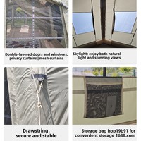 Tente de toit gonflable de camping en plein air Mengxi 12.96, sans assemblage, en tissu Oxford épaissi, quatre saisons, multi-personnes, imperméable, portable