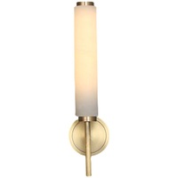 Applique Murale LED 220V en Cuivre avec Abat-jour en Marbre, Style Nordique de Luxe, Importée d'Espagne, pour Hôtels, Gîtes, Salons, Chambres et Chevets