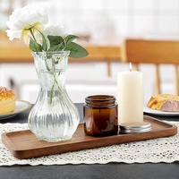 Plateau de service rétro en bois écologique pour le thé, les fruits, les légumes, le pain, les desserts, les gâteaux, vaisselle pour la maison