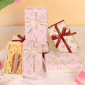 Petite boîte cadeau pour la Saint-Valentin, boîte d'emballage exquise pour offrir à votre petite amie. Boîte avec un nœud Caja De Joyas - Product Image 1