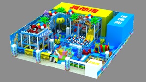 Equipo de Juegos Interior con Piscina de Pelotas y Tobogán para Niños, Estructura de Juego Suave con Temática Submarina, Material PP - Product Image 5