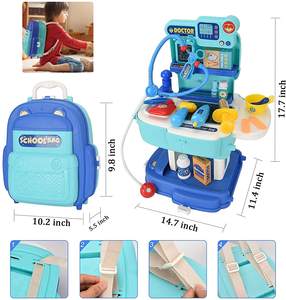 2 में 1 ksf ब्रांड प्लास्टिक डॉक्टर रोल-प्ले टॉय बैकपैक सिमुलेशन प्रोप्स बच्चों के लिए चिकित्सा नाटक खेल डॉक्टर किट - Product Image 3