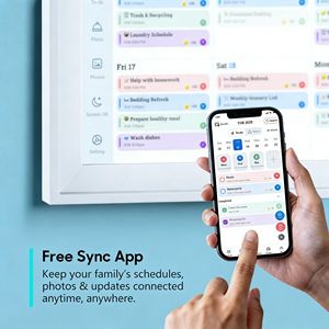 Jam Kalender Digital 10.1 Inci Layar Sentuh, Fungsi Kalender Dinding Digital untuk Melihat Jadwal Keluarga dengan Mudah - Product Image 4
