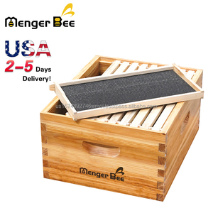 Nuevo Conjunto de Equipo de Apicultura: Colmena de Madera Langstroth de 10 Cuadros, Caja Superior Mediana para Granja Apícola - Product Image 1