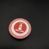 Lot de 5 marqueurs de Golf en émail souple avec Logo personnalisé, puce magnétique de Poker, 40mm, haute qualité