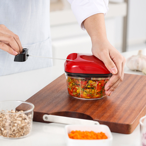 Hachoir manuel carré en acier inoxydable pour légumes, idéal pour les oignons et les concombres - Product Image 1