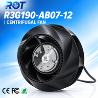 Ventilateur centrifuge EC R3G190-AB07-12 230V 190mm à pales courbées vers l'arrière, haute vitesse, pour refroidissement d'armoires de contrôle à onduleur, pièce de rechange