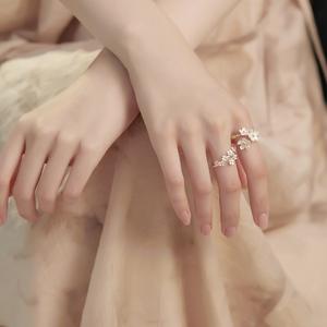 Bague en argent sterling S925 de style rétro, iris tridimensionnel, plaqué or 18 carats, style français antique, taille unique - Product Image 4