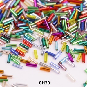 <span class=keywords><strong>Cuentas</strong></span> de tubo recto de vidrio relleno de plata de 2x4/2x6/2x9mm, joyería artesanal de Navidad ecológica, accesorios hechos a mano, <span class=keywords><strong>cuentas</strong></span> sueltas - Product Image 1