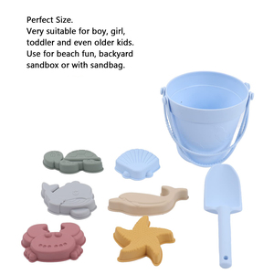 Juego de Juguetes de Playa de Silicona con Temática Marina 3D, Cubo, Pala y Bolsa para Niños, Moldes de Arena, Juguetes de Playa para Bebés, Venta al Por Mayor - Product Image 2