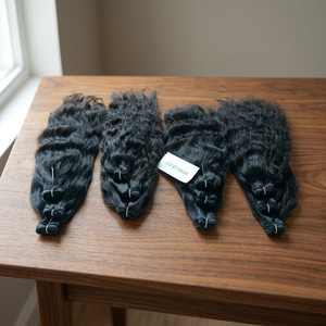 100% Natural Quality chemical processing None Styles Curly Indian Raw Bundles Wholesale <b>Cheap</b> Double Drawn Human Hair <b>Extensions</b> - Product Image 5