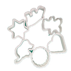 Six Piece <b>Cookie</b> Cutter Set Multi Shape Heart Star Gingerbread Man Cartoon Round Mold For Baking Cake Rice Ball <b>Tools</b> - Product Image 5