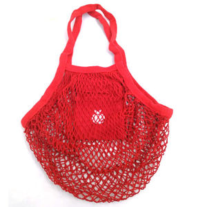 Sacs à provisions fourre-tout en maille de polyester recyclé avec logo personnalisé, sérigraphie avec cordon de serrage, en coton du Vietnam PP/PC - Product Image 2
