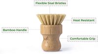 Kit de brosses de nettoyage pour vaisselle en bois avec logo personnalisé, poils doux, brosse à casseroles durable, brosse à casseroles en bois naturel pour la cuisine