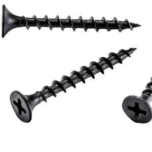 Tornillos para paneles de yeso de acero inoxidable de 25 mm, negros, autorroscantes, de cabeza plana avellanada, M4 M5 disponibles en 50 mm, 100 mm, 180 mm para madera - Product Image 2