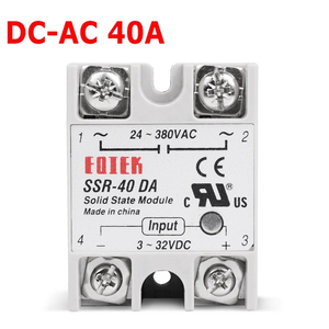 SSR-40DA DC-AC 220V รีเลย์อุตสาหกรรมโซลิดสเตตรีเลย์ SSR 40 DA 3-32V 12V DC อินพุตและ 24-380VAC เอาต์พุต 40A AC โหลดเอาต์พุต Z24 - Product Image 2