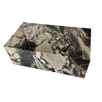 Bianco Carrara personnalisé blanc marbre pierre moderne Rectangle piédestal affichage Cube Table d'appoint pour salon meubles de maison