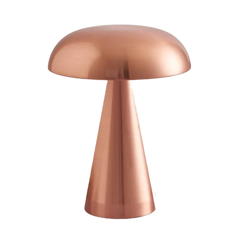 Медная золотисто-серая светодиодная сенсорная настольная лампа 3000k 4000k 6000k, сменный ночник в виде грибов с usb