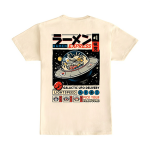Camiseta Ramen Express unisex con cuello redondo y estampado gráfico, ropa informal - Product Image 2