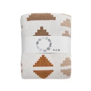 Capa de sofá estilo europeu, cobertor polar para bebês, de lã, decoração geométrica, boêmio, cobertor para sofá