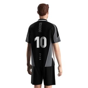 Haut de football à col polo en V avec tissu à séchage rapide et personnalisation de design en option pour les séances d'entraînement - Product Image 4