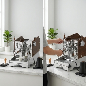 Machine à café expresso professionnelle commerciale, tête de groupe E61, double chaudière, acier inoxydable, pression 15 bars, pompe semi-automatique - Product Image 1