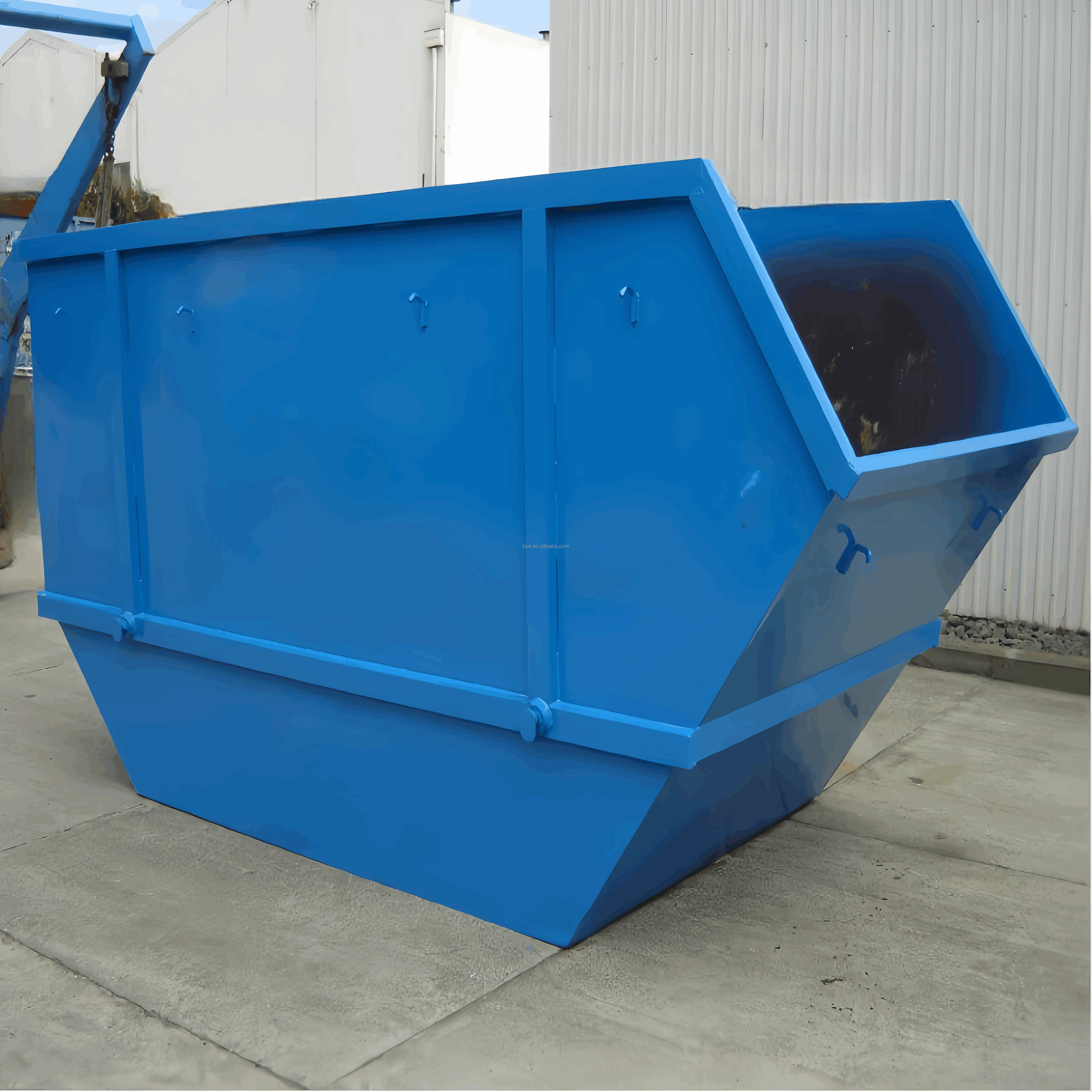 Semprotan wadah logam kualitas baik dicat tong sampah Dumpster untuk mesin perawatan limbah padat