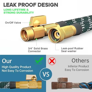 Tubo da Giardino Espandibile 50ft 75ft 100ft in PVC e Plastica Flessibile con Connettore Multiuso e Ugello - Product Image 3