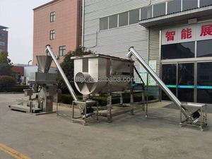 Mesin kemasan tepung <span class=keywords><strong>25kg</strong></span> 50kg pasir kering bubuk semen pita Horizontal Blender <span class=keywords><strong>Mixer</strong></span> mencampur mengisi garis kemasan - Product Image 3