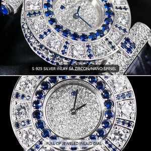 Montre-bracelet pour femme de haute qualité, nouvelle mode, argent S-925 incrusté de zircon 5A, montre à quartz de luxe personnalisée pour femmes SL2002 - Product Image 3