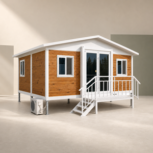 บ้านสำเร็จรูป Newgen Tiny Homes รุ่นโมเดิร์น ขนาด 20 ฟุต/40 ฟุต ดีไซน์ทรงสี่เหลี่ยมผืนผ้า พร้อมประตูกระจกและพื้นไม้ - Product Image 1