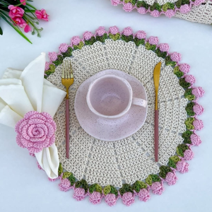 Supersky - Oferta Especial: Posavasos de Girasoles Hechos a Mano con Ganchillo, Tamaño y Color Personalizables, Resistentes al Calor, con Porta Servilletas - Product Image 4