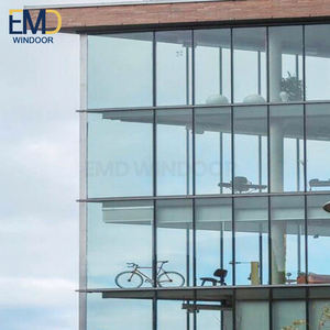 Mur-rideau en aluminium avec verre sans cadre et profilés élégants - Product Image 4