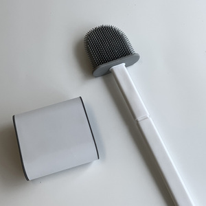 <span class=keywords><strong>Mini</strong></span> <span class=keywords><strong>brosse</strong></span> de toilette écologique et durable avec tête en silicone pour un nettoyage simple et un design décoratif magnifique - Product Image 6