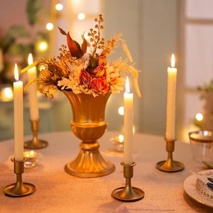 Set of 2 Small Vintage Gold Metal Taper <strong>Candle</strong> Sticks Elegant Low <strong>Hanging</strong> <strong>Candle</strong> Holders for Home Decoration Weddings Parties - Product Image 4