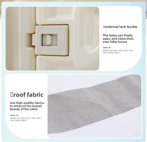 Tente de jeu pliable pour enfants avec toboggan et balançoire, château de princesse d'intérieur pour bébés garçons et filles, jouet durable - Product Image 6