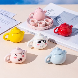 Mini théière en céramique style <span class=keywords><strong>thé</strong></span> au lait, avec effet de fumée et de brouillard, pour jeu d'imitation et décoration mignonne, idéale pour la préparation de <span class=keywords><strong>thé</strong></span> et l'art du <span class=keywords><strong>thé</strong></span>. - Product Image 1