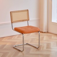 Chaises d'appoint en similicuir tufté du milieu du siècle avec pieds en métal Design minimaliste pour salle à manger cuisine maison hôtel salle de sport utilisation