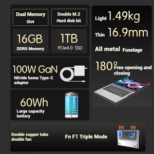 โน้ต<span class=keywords><strong>บุ๊ค</strong></span>ธุรกิจสำนักงาน GoPro รุ่นใหม่แกะกล่อง ปี 2024 แท้ 100% ซีพียู Core i5-13500 แรม 16GB ฮาร์ดดิสก์ 1TB หน้า<span class=keywords><strong>จอ</strong></span> IPS <span class=keywords><strong>14</strong></span> <span class=keywords><strong>นิ้ว</strong></span> ความละเอียด 2.8K - Product Image 2