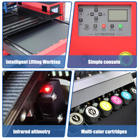 Pabrik langsung 5060 Uv Printer posisi Visual A2 ukuran 50/60 otomatis Uv Inkjet Printer dengan Tx 800 untuk putih, warna & pernis